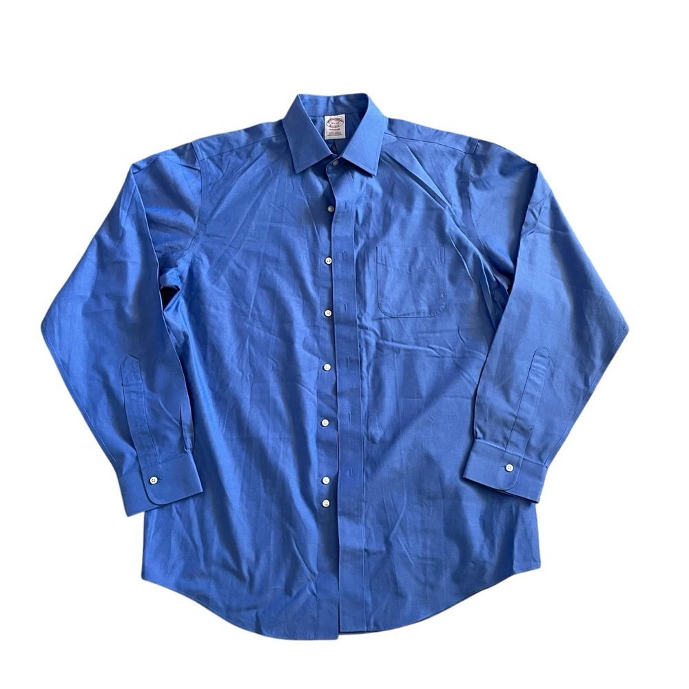 Brooks Brothers Shirt Mens 15.5-35‎ Oxford L/S Button Up Blue Madison Supima
